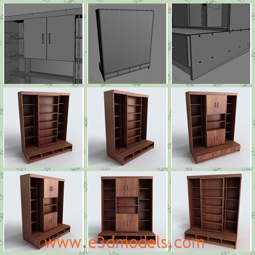 3d model the unique shelf - This is a 3d model of the unique shelf,which is the cabinet in the bedroom.The model is made with special materials.