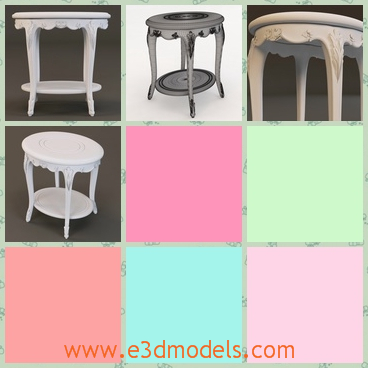3d model the with side table - This is a 3d model of the side table,which has a fine surface and the lower part is also special compared to others.