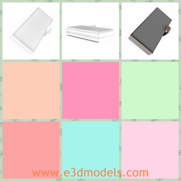 3d model the wooden bed - This is a 3d model of the wooden bed,which is made with mattress.The model is long and popular.