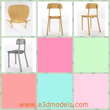 3d model the wooden chair - THis is a 3d model of the wooden chair,which was the 2007 type.The model has a smooth surface.