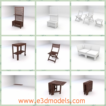 3d model the wooden furniture - This is a 3d model of the wooden furniture,which is the common and special ones in the family.