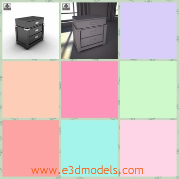 3d model the wooden nightstand - This is a 3d model of the wooden nightstand,which can also be used as the table in the bedroom.