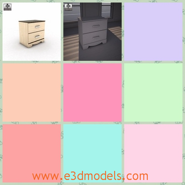 3d model the wooden nightstand - This is a 3d model of the wooden nighstand,which is the bedside in the room.The &quotOlivia Bay&quot bedroom collection features warm traditional accents.