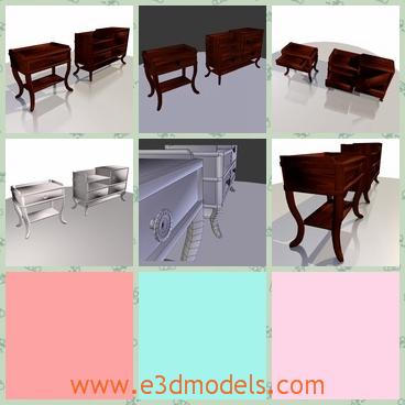 3d model the wooden table - This is a 3d model of the wooden table,which is fine and grand.The geometry desriptions is total of two objects.