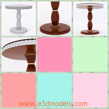 3d model the wooden table - This is a 3d model of the wooden tabel,which is a piece of furniture in the living room.The model is made in the modern style.
