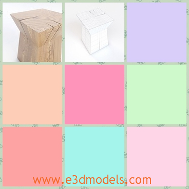 3d model wooden table - This is a 3d model of the wooden table,which is the oak wood and the model was made in the modern style.