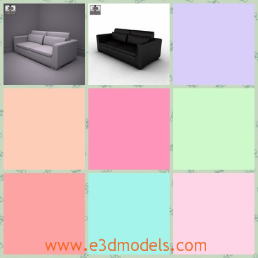3d modelthe sofa in white - This is a 3d model of the sofa in white,which is soft in the surface in the seat and arms.The model is practical for families with children.