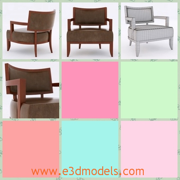 3d modern the heavy chair - This is a 3d model of the heavy chair,which is large and comfortable.The model is the common furniture nowadays.