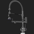 3d model the faucet in the kitchen