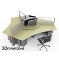 3d model the office desk