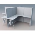 3d model the office desks
