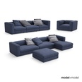 3d model the sofa with pillows