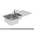 3d model the stainless steel drainboard