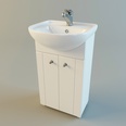 3d model the white bathroom furniture