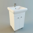 3d model the white sink in the lavatory