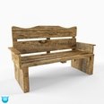 3d model the wooden bench