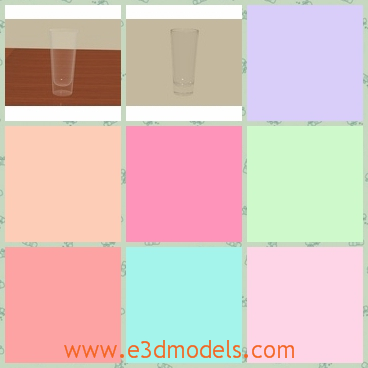 3d model a glass cup - This is a 3d model of a glass cup,which comes with two different glass materials.