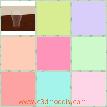 3d model a glassware with a smaller bottom - This is a 3d model of a glassware with a smaller bottom.The model is special and attractive.