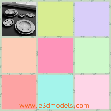 3d model of plates - Here we have a 3d model which is about several plates. There plates are all round and smooth but they have different sizes.