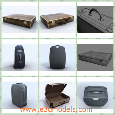 3d model suitcase made in wood - This is a 3d model of the suitcase made in wood,which is simple and practical.The model is made in details.