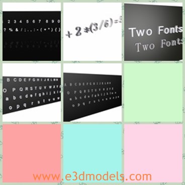 3d model the alphabet letters - This is a 3d model of the alphabet letters,which is the basic element when you learn the culture.