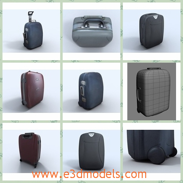 3d model the baggages - This is a 3d model of the llection of the 4 detailed suitcases with high detail texture, vray and standard materials.