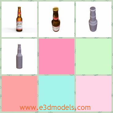 3d model the beer bottle - This is a 3d model about the beer bottle,which is made in detailed.The model is common in our life.