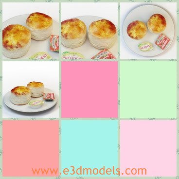3d model the biscuits - This is a 3d model of the biscuits,which is covered with a piece of paper around the biscuit.