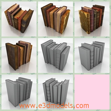 3d model the books - This is a 3d model of the books,which includes the Bible and other famous books around the world.