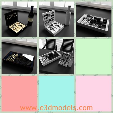 3d model the box and the bottle - THis is a 3d modle of the box and the bottle,which is small and arranged orderly on the stand.This set contains 2 highly detailed models mini sets, which can also be purchased separately.