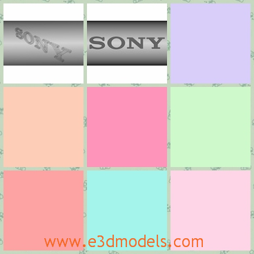 3d model the brand of Sony - This is a 3d model of the brand of Sony,which was made in high quality.The products of the company are in high quality and receive high valuations.