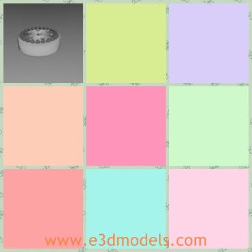 3d model the cake - This is a 3d model of the cake,which is made of strawberry and other sweet dessert.The ckae is popular among kids.