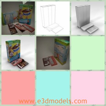 3d model the candy bars - This is a 3d model of the candy bars,which is detailed and made according to real ones.