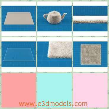 3d model the carpet rug - This is a 3d model of the carpet rug,which is new and popualr.The model is soft and modern.
