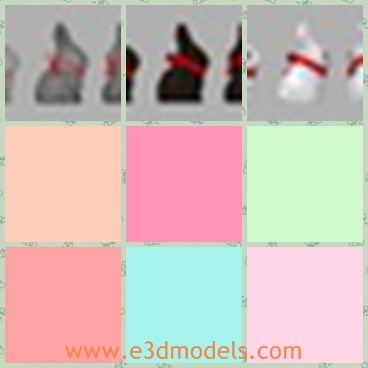 3d model the chocolate in rabbit shape - This is a 3d model of the chocolate in rabbit shape,which is cute and popular among kids.