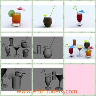 3d model the cocktail - This is a 3d model of the cocktail,which is offered in the party.The shape is fine and great.