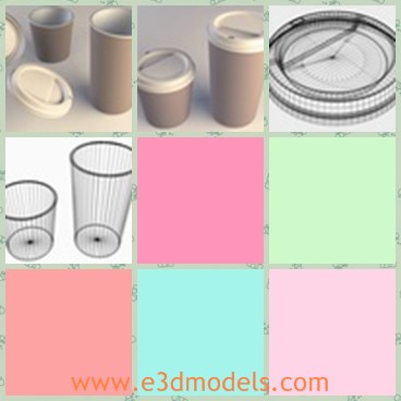 3d model the coffee cup - This is a 3d model of the coffee cup,which is small and lovely.The model is presented in pairs, the large size and the small size.