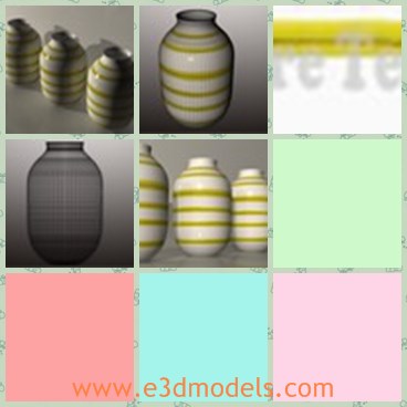 3d model the container with yellow strips - This is a 3d model of the container with yellow strips,which is big and common in life.