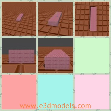 3d model the cookies - This is a 3d model of the cookies,which is pink and made with sugar and other sweet material.