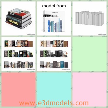 3d model the design books - This is a 3d model of the design books,which are practical and useful.The model is made with hard covers.
