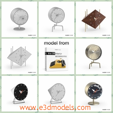 3d model the desk clocks - THis is a 3dmodel of the desk clocks,which are made in different shapes and colors.The style is modern and charming.