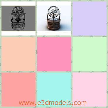 3d model the global - This is a 3d model of tha astronomical global,which is made on the top of the hold.The model is made in high quality.
