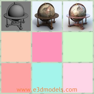 3d model the historical globe - This is a 3d model of the historical globe,which is antique and made with special materials.