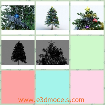 3d model the holiday tree - This is a 3d model of the holiday,which is decorated and made as the Christmas tree.The model is large and green.