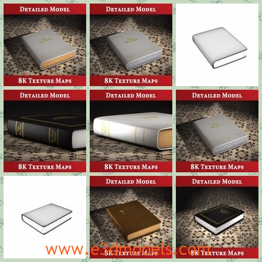 3d model the holy bible on the table - This is a 3d model of the Holy Bible on the table,which has three versions.The white one,the black one and the yellow one.The book is popular among westerners.