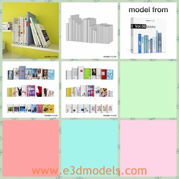 3d model the light design books - This is a 3d model of the light design books.It has accurate grid, ready to use and perfect for any scene.