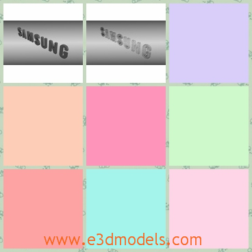 3d model the logo of Samsung - This is a 3d model of the logo of Samsung,which was made in high quality and the logo is different from all of others.