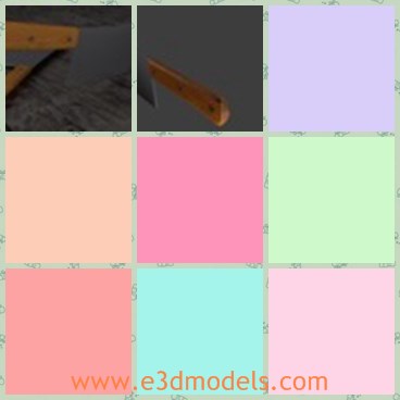 3d model the meat cleaver - This is a 3d model of the meat cleaver,which is sharp and common.The model is unwrapped and made with a wooden handle.