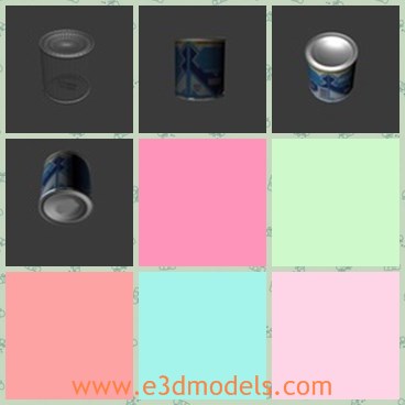 3d model the milk can - This is a 3 model of the condensed milk can,which is sold in shops of Russia. Label is displayed correctly after rendering.