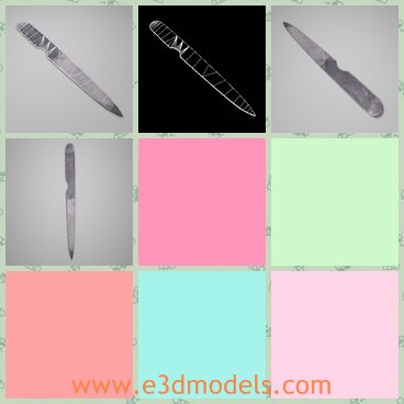 3d model the nail file - This is a 3d model of the nail file,which is the common tool used for trimming nails.The model is made of metal materials.
